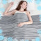 Ailemei Direct Cooling Blanket for Hot Sleepers,Double Sided Cold Effect,Lightweight Breathable Summer Blanket for Couch,Transfer Heat to Keep Body Cool for NightSweats Menopause,153×229cm,Gray