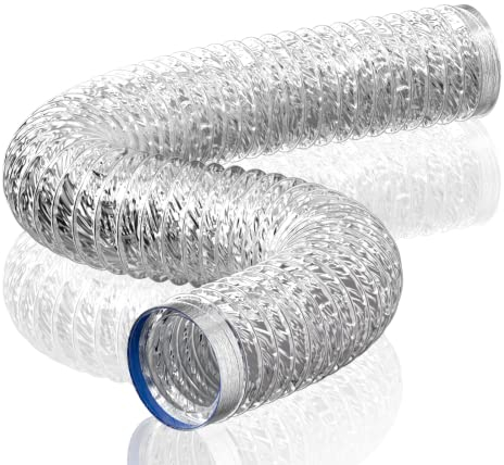 Hon&Guan 6 inch Flexible Abluftschlauch klimagerät mit doppelt Aluminiumfolie, Abluftkanäle Durchmesser 150MM für Abzugshaube, Wäschetrockner, Trockner(Schläuche 2M)
