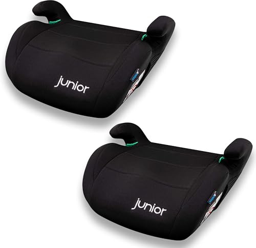 PETEX Max R129/03 - Elevador para asiento infantil, 2 unidades, color negro