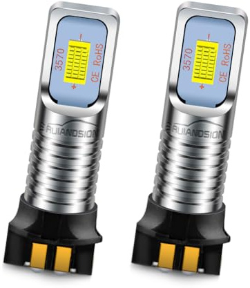 Ruiandsion PW24W LED-glödlampa 12181NA 12174 12182 12182 LED-glödlampa 3570 2SMD LED-glödlampa ersättning för DRL blinkers lampor (2-pack)