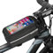 Kasanni Fahrradtasche für Rahmen und Lenker - Wasserdichte Handytasche mit TPU-Touchscreen für Handys unter 7 Zoll