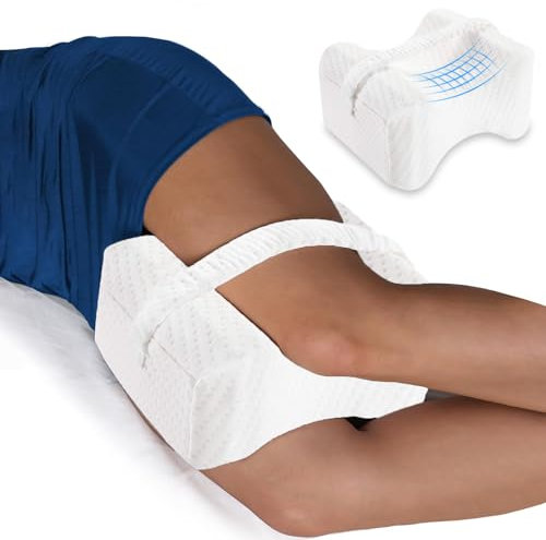 Chingcoo Kniekissen für Seitenschläfer Orthopädisches Memory Schaum, Kniekissen Beinkissen, Linderung Von Gelenkschmerzen, unterem Rücken, Hüfte,25 x 21 x 15cm