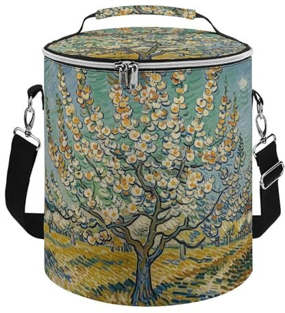 Sac à dos isotherme pour homme et femme - Étanche - Étanche - Abricot en fleurs - Grande capacité - Léger - Pour voyage, camping, plage, coffre glacé
