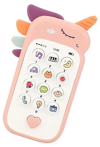 BESTonZON Teléfono De Juguete para Bebés con Sonidos Musicales Botones Interactivos Y Diseño De Dibujos Animados Juguete Educativo para Desarrollo Sensorial Y Lógico 5.51X3.14X1.18 Pulgadas