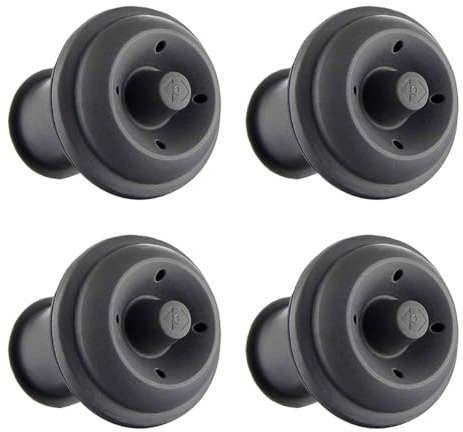 Lot de 4 bouchons de pompe à air réutilisables en silicone pour garder le vin frais, bouchons pour bière, champagne, pétillant