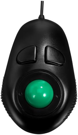 Didiseaon Mouse Trackball Usb Portatile Compatto Ergonomico Ambidestro Per Computer e Laptop Nero