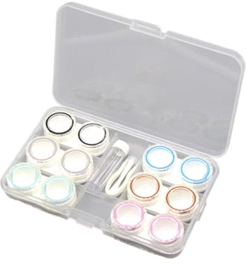 BESTYASH ÉTui À Lentilles De Contact en PP LéGer Et Portable 6 PièCes BoîTe De Rangement Compacte pour Lentilles - IdéAl pour Voyage Et Usage Quotidien