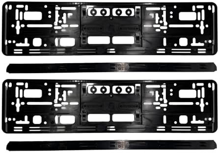 Speed-Buster Nummernschildhalterung Auto 2 Stück - Schwarz Hochglanz - Auto Nummernschildhalter - Universal Kfz Kennzeichenhalter - Made IN Germany - Kennzeichenhalterung für Autos