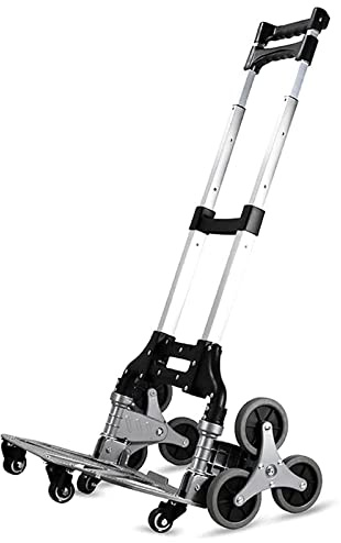 Bärbar matvagn, vagn Hopfällbar med teleskophandtag 39 * 62 cm bärbar hopfällbar verktygsvagn som kan monteras på trappan Trappvagn