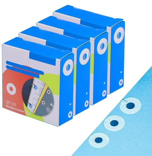 Aiyraa 1000pcs Hole Punch Reinforcers for Loose Leaf-Paper, Transparent Paper Hole Reinforcement Rings, Self-Adhesive Ring Binder Hole Reinforcers for File Paper, Sheet & Hole Stickers