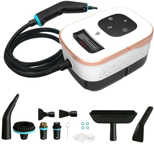Pulitore a Vapore per Divani Pulitore a Vapore Portatile Steam Cleaner Per Divani e Tessuti Vapore Pulizia Macchina, 1500 W, Riscaldamento In 15 Secondi, Serbatoio Da 1,25L