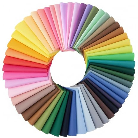 50-Piece Cotton Fabric Squares Bundle – Colorful Pre-Cut Quilting Materials, Quilting FabricSewing FabricPatchwork Fabric Cotton Material for DIY Sewing, Crafting, and Patchwork Projects (10x10cm)