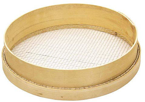 bellissa Holz-Gartensieb rund – Handsieb/Rüttelsieb - als Erdsieb, Kompost-sieb oder Humussieb verwendbar
