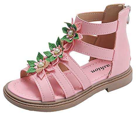 MNSWR Ballerines Fille Chausson Princesse,Tongs Enfant Fille Sandalette Talon Mariage Sandales De Piscine Fille Sandales Filles Paille Fête D'été Chaussure Chausson Enfant Sandales Pour Enfants