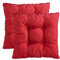 Traumnacht Stuhlkissen Cozy 2er Set, Bequeme Sitzkissen für Gartenstuhl, Küche oder Esszimmer, Indoor u. Outdoor, 38 x 38 x 6 cm, rot