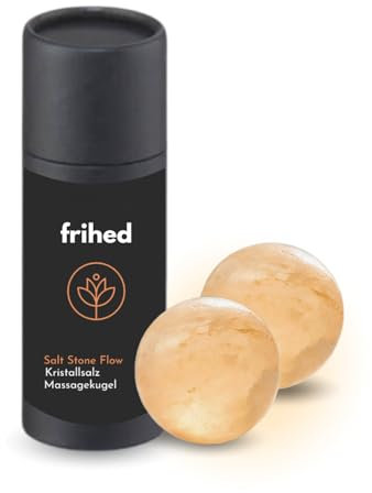 frihed. Crystal Salt Massage Ball Set of 2 - 100% Natural Himalayan Salt - Premium Sauna Accessory for Men and Women - Sauna Salt Ball - Brand in Lüneburg