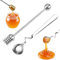 Yuiturt 2 Stück Honiglöffel Jamlöffel, Edelstahl Hängender Marmeladenlöffel Honig und Sirup Dipper Stick für Marmelade, Joghurt, Honig, Sirup