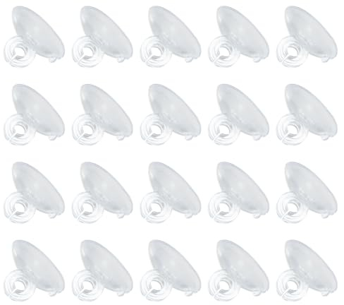 sourcing map 20Pcs Aquarium Suction Cup Clips, 5mm Airline Tube Holders Clamps Cup Holder Sucker Tube Suckers for ID Airline Tubing Fish Tank, Clear