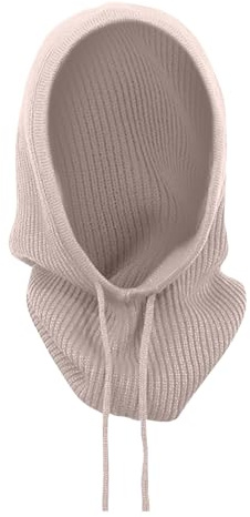 Generisk vinterski-stickad mössa, vindtät, hals-öron-värmare-halsduk, huvudskydd för män och kvinnor utomhus filtmössa damer, kaki, one size