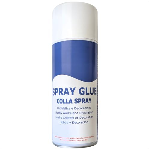com-four® Sprühkleber 400 ml - Klebespray für Bastelarbeiten, Dekoration und DIY - Fixierspray mit starker Haftung ohne Fleckenbildung für Floristik, Modellbau und Hobbys (transparent - 400ml)