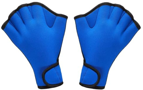 Simhandskar 1 par simhandskar män kvinnor vattenfitness vatten | Motstånd Aqua Fit Paddelträning fingerlös