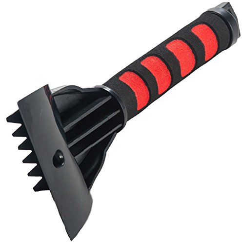 RevHeads Ice Scraper for Car Windshield & Windows - Tough Reinforced Plastic Handle - Chisel Side for Frost, Claw Side for Icy Chunks