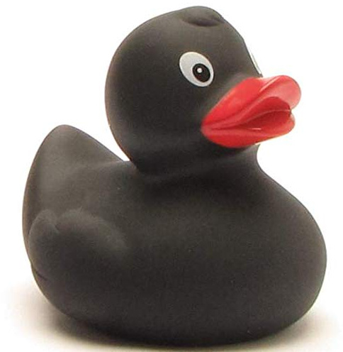 DUCKSHOP| Canard de Bain Jasmin noir |Canard de Plastique | L: 8 cm