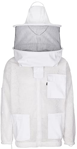 Exner 616 – Chaqueta de apicultor con sombrero, artículo 100% algodón (apicultor) Blanco S