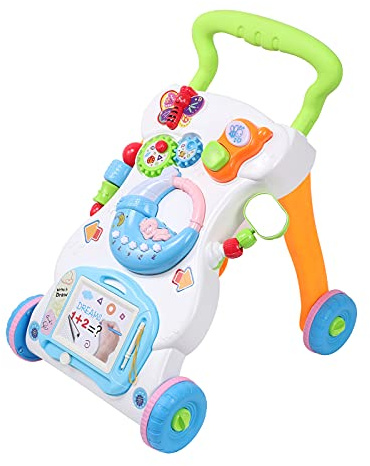 Cuterabit 2 in 1 Sit to Stand Baby Walker with Music and Light, Push Toys for Toddlers 1-3 for Learning to Walk, Baby Walking Toys 6 to 12 Months for Infants Babies Toddlers Boys Girls