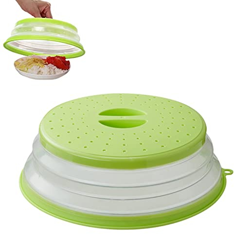 Foldable Microwave Cover Multi Functional Food Cover with Steam Vents Splatter Guard Food Splatter Guard Lid Microwave Plate Cover for Fruit Vegetables Kitchen Cooking