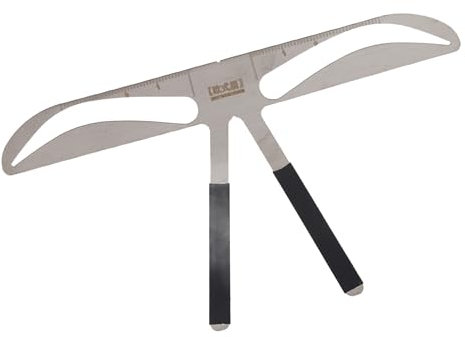 Permanentes Augenbrauenlineal, Augenbrauen-Messung, Balance-Erweiterungslineal, Dreipunkt-Positionierungsdesign, Augenbrauenform-Schablone (hochgezogene Augenbrauen)