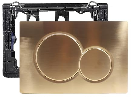 Betätigungsplatte Spülbetätigungsplatte kompatibel mit 115.770.46.6 Wandmontage WC Doppelspülung Betätigungsplatte Sigma01, Gold gebürstet