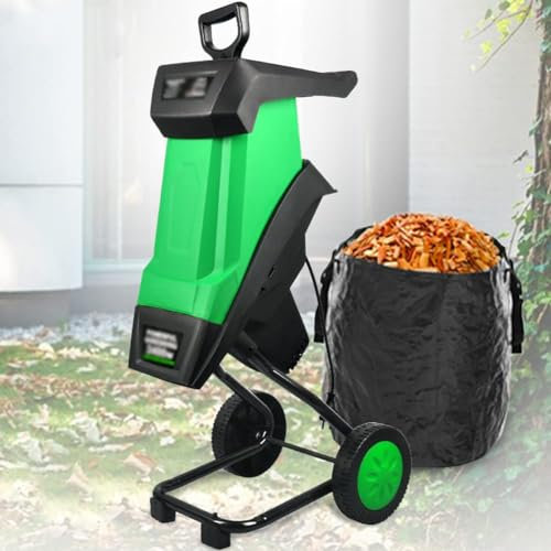 ZXCVBNMQ Déchiqueteuse à Bois Outil de Jardin électrique 2400W - Casse efficacement Les Branches, paillis Les Feuilles, pour Les débris
