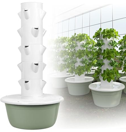 coltivazione 20/28/36 capsule, torre da giardino per erbe aromatiche, frutta e verdura da interno, kit di coltivazione aeroponica con pompa idratante per gli amanti del giardinaggio.,5-layers