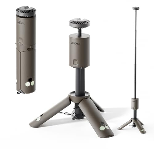 Outask Lanterna da campeggio ricaricabile, portatile, magnetica, con batteria da 12000 mAh, torcia telescopica impermeabile IPX6/IPX7, lampada da campeggio per emergenza, campeggio, escursionismo
