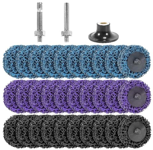 33 piezas Disco CSD 50 mm, Discos de Limpieza, Discos de Limpieza Amoladora, Disco Grueso Para Limpieza Con Taladro, Elimina óxido y Laca Del Metal, Disco Pulido Amoladora
