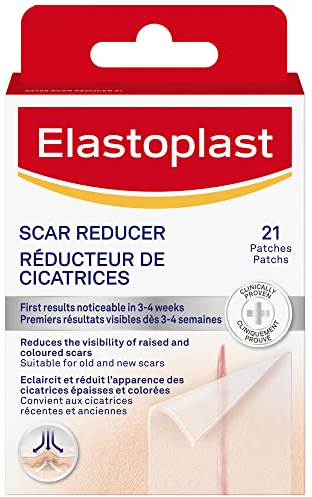 Elastoplast Narbenreduzierer Pflaster (21 Stück), schnelle und bequeme Narbenabdeckung Behandlung, Narbenblätter zur Reduzierung der Sichtbarkeit von Narben, Narbenpflaster Pack für schnelle Ergebnisse