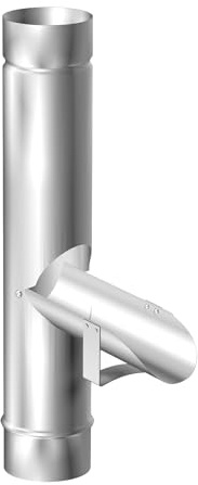 SAREI Regnrörlucka för takrännor, fallrörlucka av aluminium, regnvattenklaff, spara vatten, använd regn, för takrännor storlek 60 mm nominell bredd