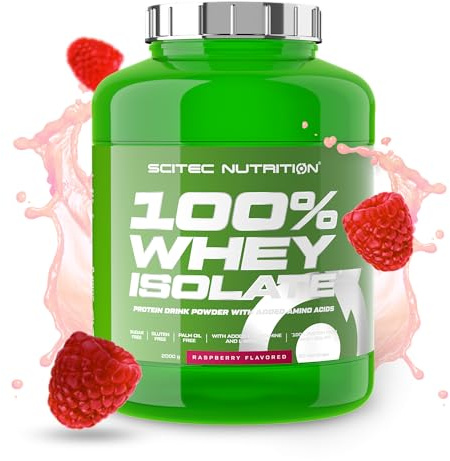Scitec Nutrition 100% Whey Isolate - Puro potere proteico con BCAA - Glutammina e Arginina - Formula senza zucchero e senza glutine, 2 kg, Lampone