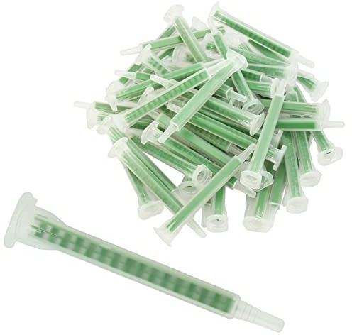 Tree2018 Lot de 50 buses mélangeuses en résine époxy statique pour pistolet à colle, seringue de 83 mm pour mortier composite de 50 ml et 37 ml