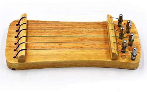 Tzong Fingertrainer, 6 Saiten, Holz, tragbar, chinesische Zither-Harfe, Koto
