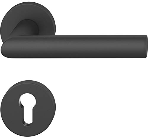 FSB Drückergarnitur 12 1076 ASL auf Rosette PZ, schwarz matt