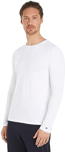 Tommy Hilfiger Magliette Maniche Lunghe Uomo Confezione da 3 Basic, Multicolore (White/White/White), M