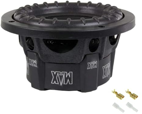 1 subwoofer per LANZAR MAX PRO MAXP64 6,5 16,5 cm 165 mm da 300 watt rms e 600 watt max singola bobina da 4 ohm cofano bagagliaio sportelli auto, 1 pezzo + faston di montaggio