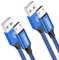 NIBIKIA Micro USB Kabel, [2Stück 3M] Nylon Micro USB Ladekabel Schnellladekabel High Speed Handy Datenkabel für Samsung S7 S6 S5 j7 j5 j3 Tablet Huawei Sony HTC Motorola Nexus LG PS4