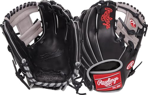 Rawlings | FOUNDATION Baseball Glove | Right Hand Throw | 11.5 - Pro I-Web | Black/Grey