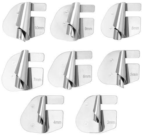 QWORK® 8 Stück Nähmaschinen Zubehör Rollsaum Nähfuß, Edelstahl, 3-10mm