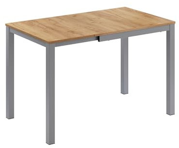 Vicco Esstisch Granny, Eiche/Grau, 120 x 70 cm ausziehbar