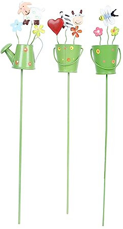 Levemolo 3 Unids Maceta Ornamento Bonsai Plug-in Decoración Topper Flor Tenedor (Estilo Ramdon)