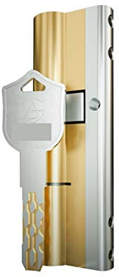 IZHAOGJING Bombin Cerradura Seguridad, Bombin Doble Embrague con 10 Llaves de Bloqueo de Seguridad de la Puerta de Seguridad de la Puerta de la Puerta del Cilindro(A32.5 B67.5 L100mm)